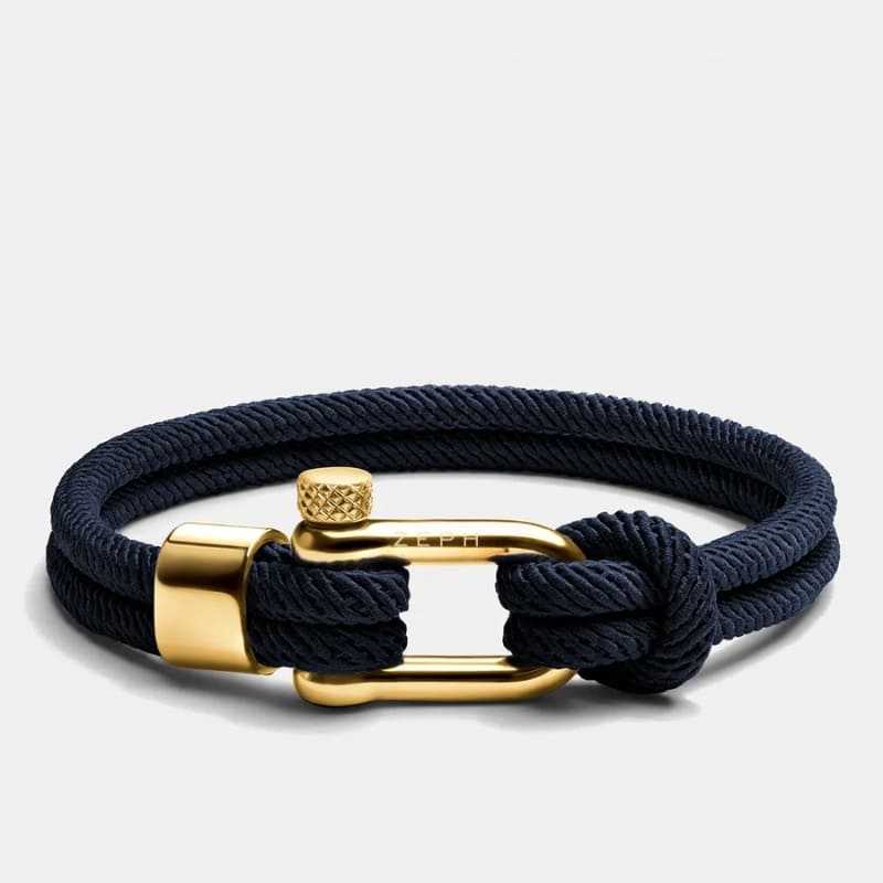Blue Rope Bracelet Malibu Gold