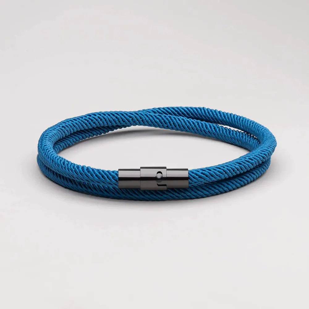 Minimalist Blue Rope Bracelet Wave