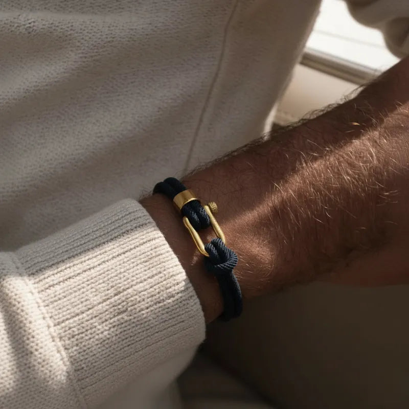 Blue Rope Bracelet Malibu Gold